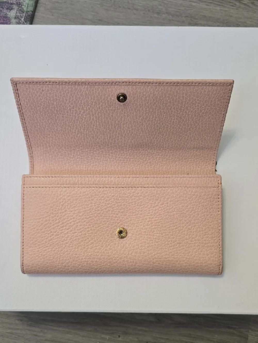 Gucci Pink Leather Butterfly Garden Continental Wallet - Picture 3 of 8